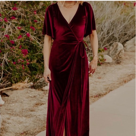 Baltic Born Dresses & Skirts - Baltic Børn Meghan Velvet Wrap Dress Size Small Mulberry NWT